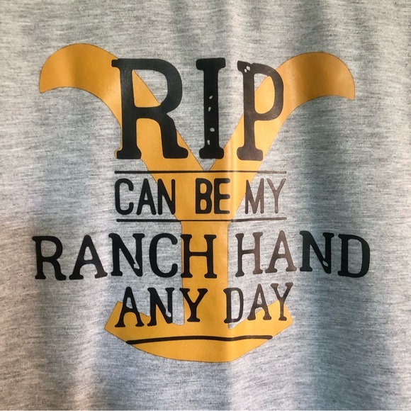 Yellowstone Tops - Yellowstone RIP Gray Sweatshiet